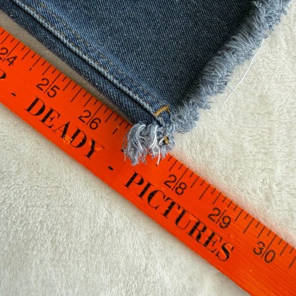 Dark Blue Distressed Denim Women’s Overalls - Picture 14 of 14